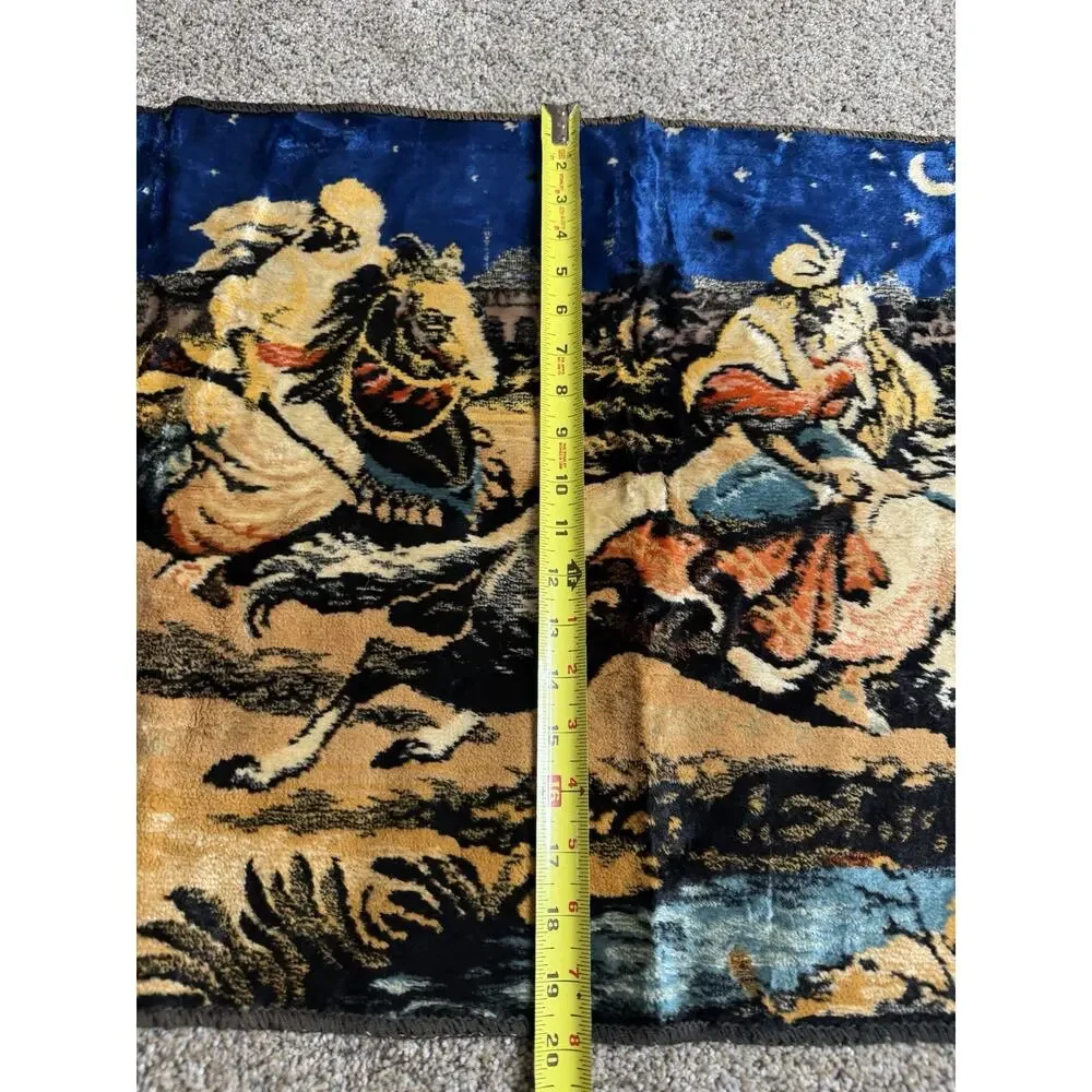 VINTAGE Tapestry Wall Hanging Arabian Nights Middle East Made Italy 39x20in